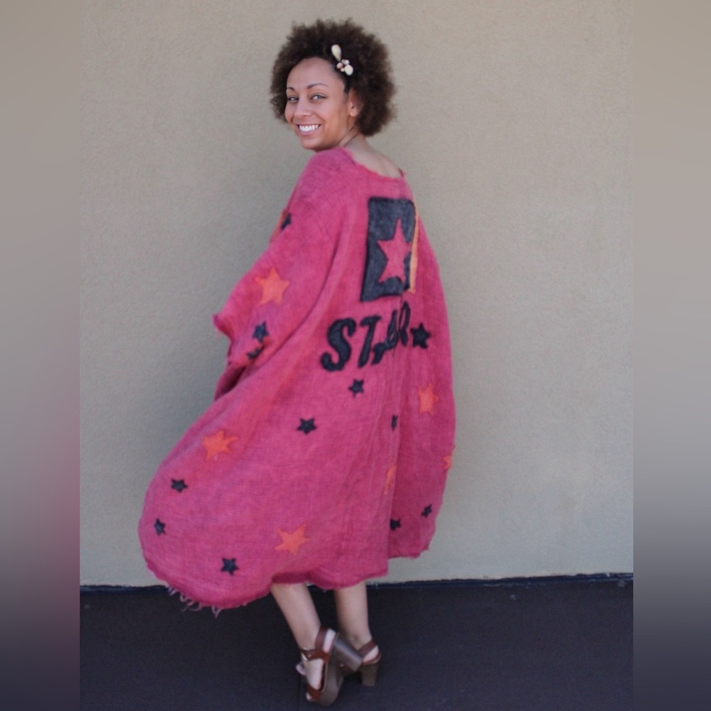 Star Duster Dress by Oli & Hali Free Boho Berry Red